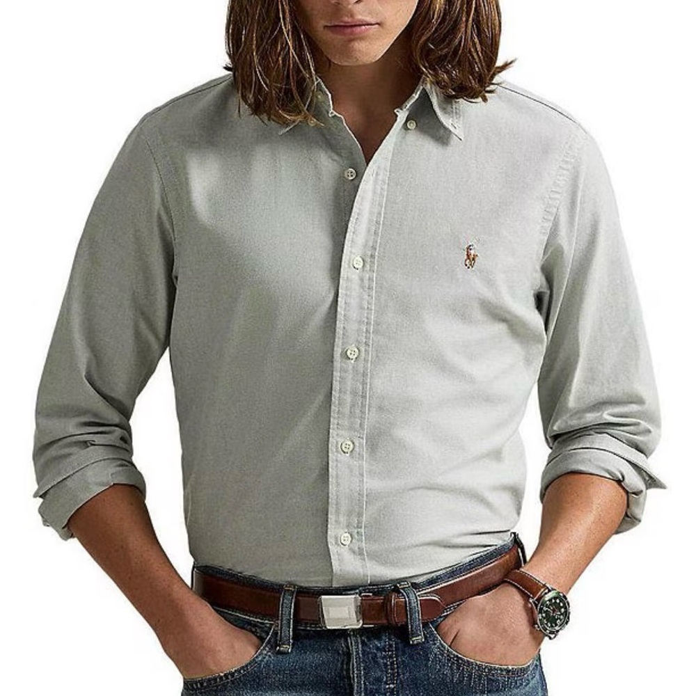Ralph Lauren Light Gray Casual Button-Down Shirt
